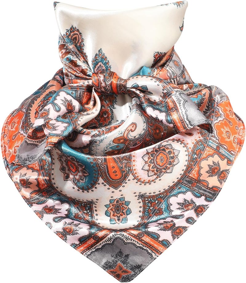 Molans 35 Inch Solid Color Wild Rag, Pure Cowboy Bandanas Oversize Western Neckerchief Bolo Head Scarf for Men Women - Image 1